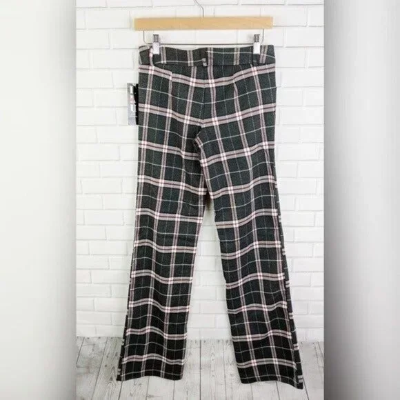 I. ❤️ U. I Heart U Grey Red Cream Plaid Dress Pants Slacks Women's Juniors 1 - Picture 2 of 4